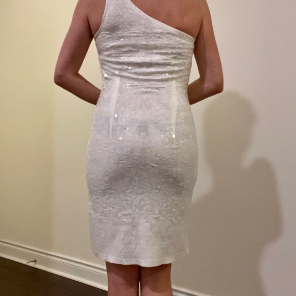 Sequin white/off-white dress, size S - Picture 5 of 6